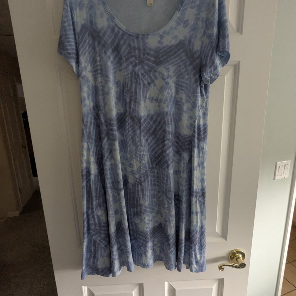 Tie Dye Blue Flowy Sundress Size L